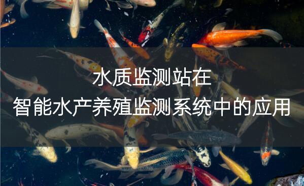 水質(zhì)監(jiān)測站在智能水產(chǎn)養(yǎng)殖監(jiān)測系統(tǒng)中的應(yīng)用