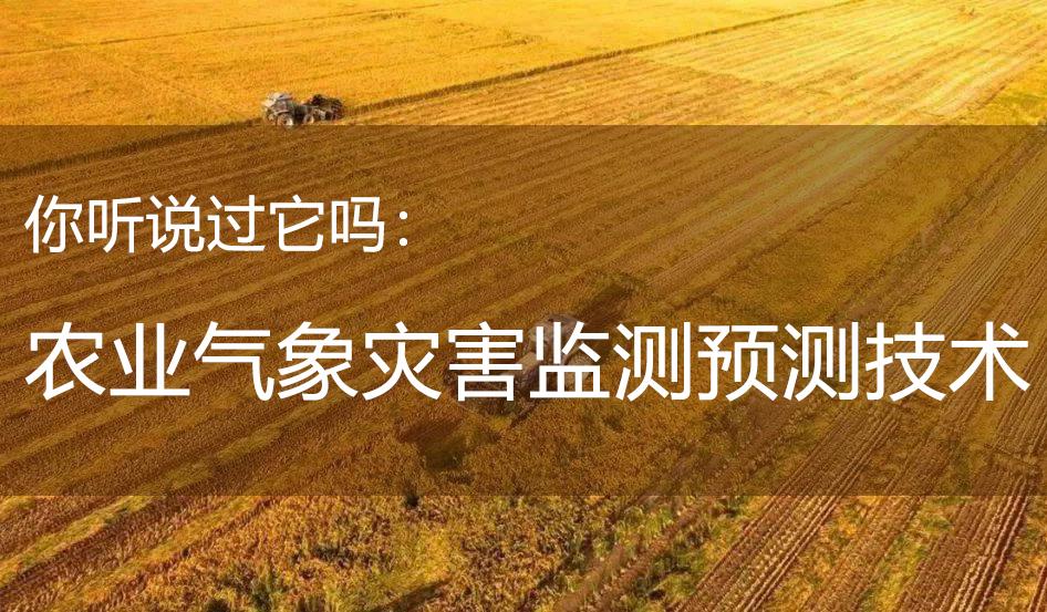 你聽說過農(nóng)業(yè)氣象災(zāi)害監(jiān)測預(yù)測技術(shù)嗎？
